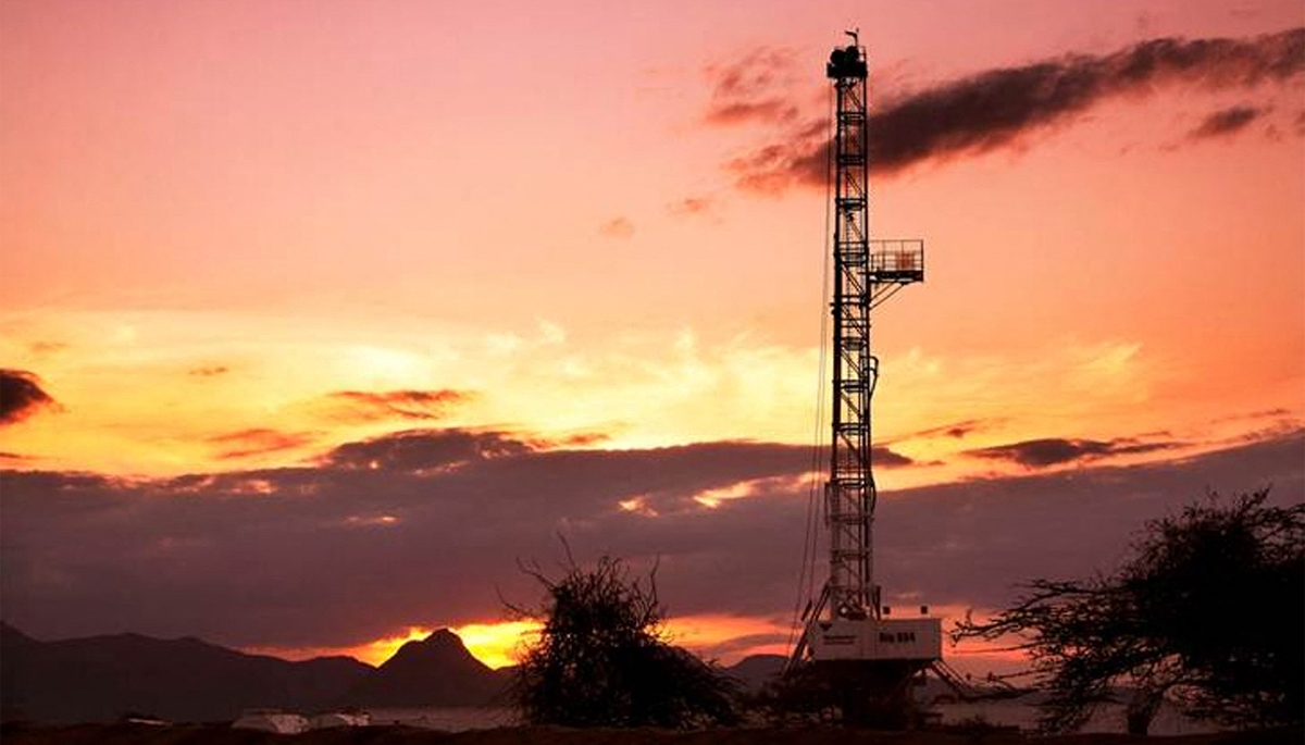 Une plate-forme pétrolière de Tullow Oil sur le bloc 10BB, dans le comté de Turkana (non datée).