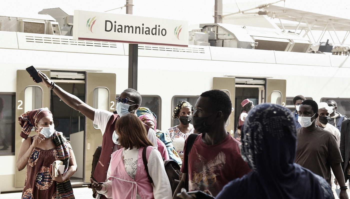 À la station Diamniado du TER de Dakar, le 11 janvier 2022.
