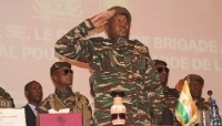 Le président nigérien, le général Abdourahamane Tchiani, à Niamey, le 15 février 2025.