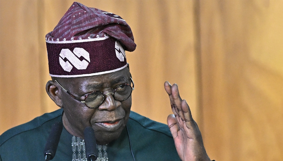Le président nigérian, Bola Ahmed Tinubu, à Brasilia, le 25 août 2025.
