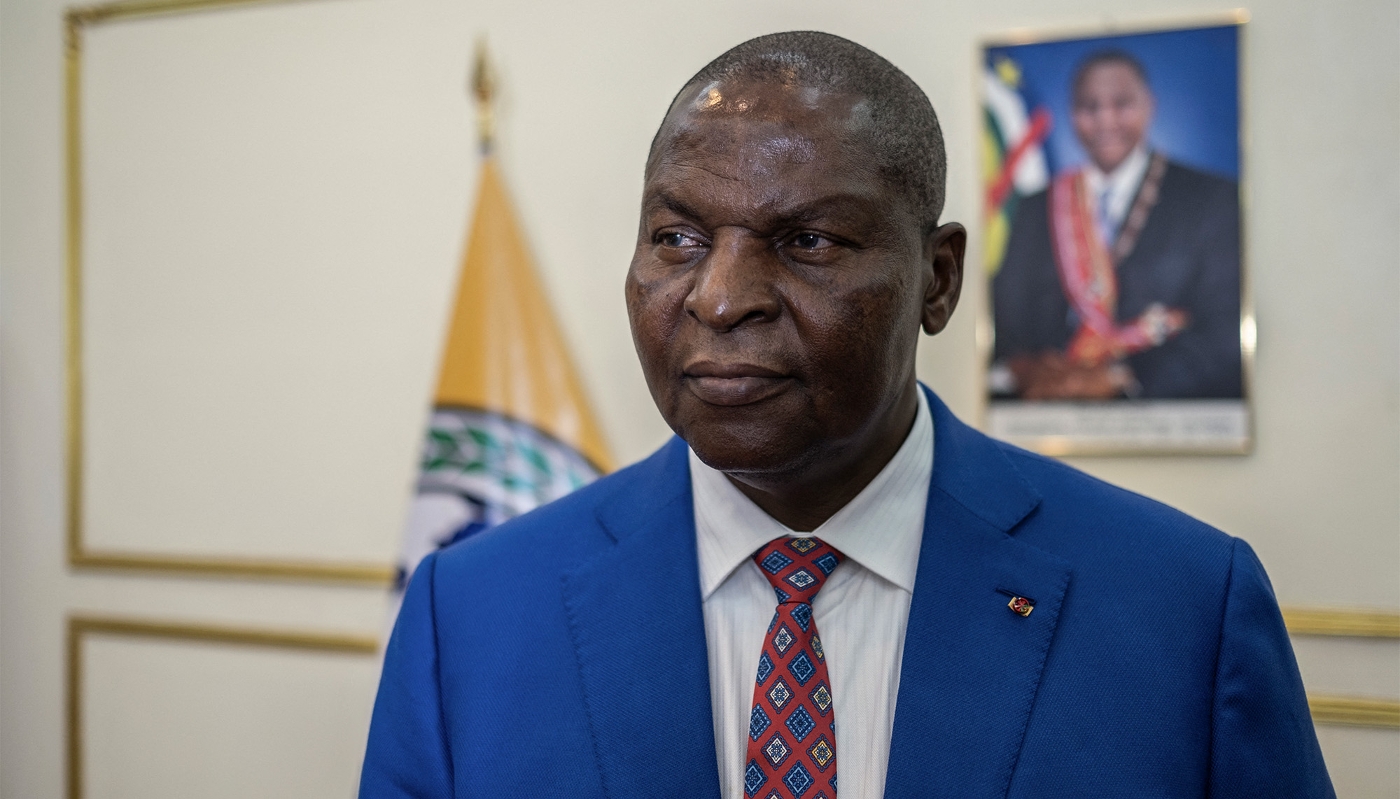 Le président de la République centrafricaine Faustin Archange Touadéra à Bangui, en août 2023.