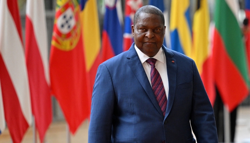 Le président centrafricain, Faustin-Archange Touadéra, à Bruxelles, le 4 juin 2025.