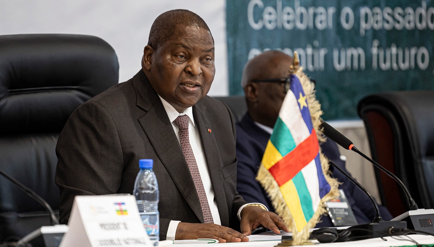 Le président centrafricain, Faustin-Archange Touadéra, à Bangui, le 1er mars 2025.
