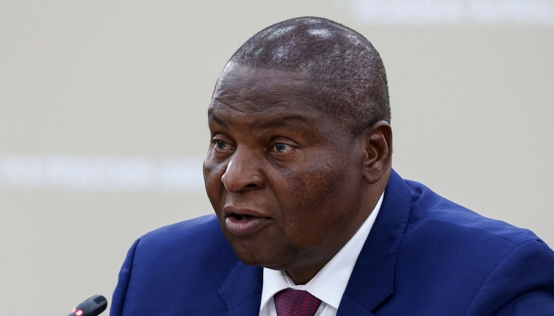 Le président centrafricain, Faustin-Archange Touadéra, à Saint-Pétersbourg, en Russie, en juillet 2023.