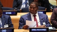 Le président de la Centrafrique Faustin-Archange Touadéra, au siège de l'ONU à New York, le 24 septembre 2025. 