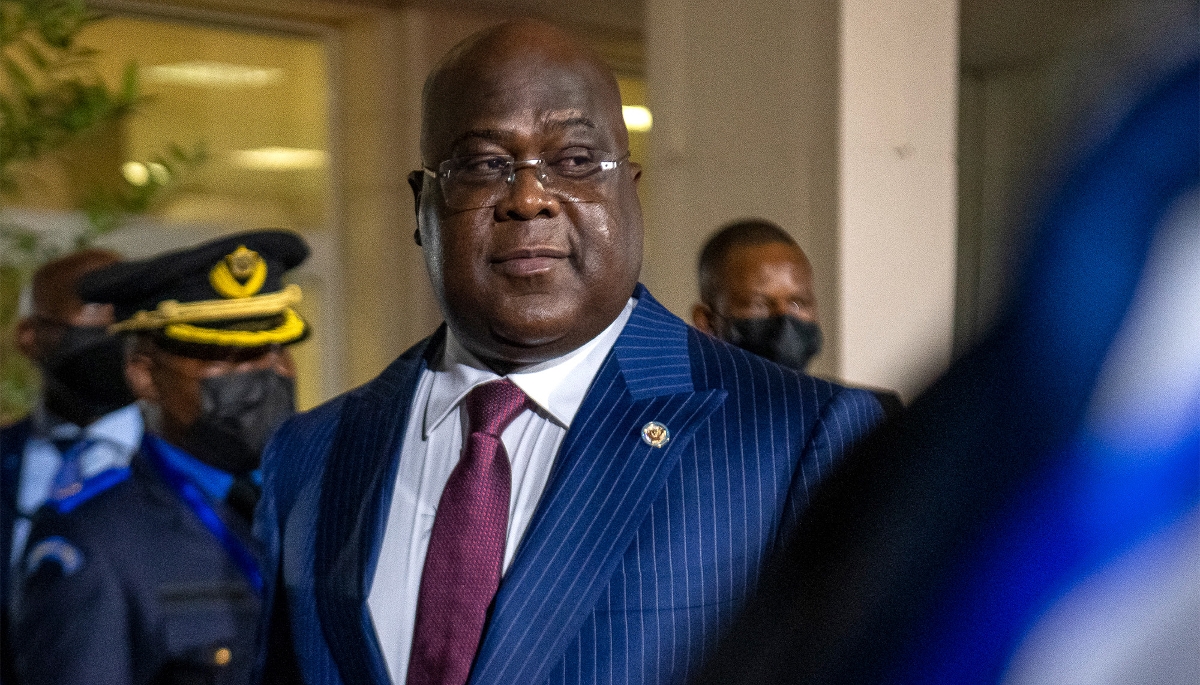 Le président congolais Félix Tshisekedi, à Kinshasa, le 20 février 2022.