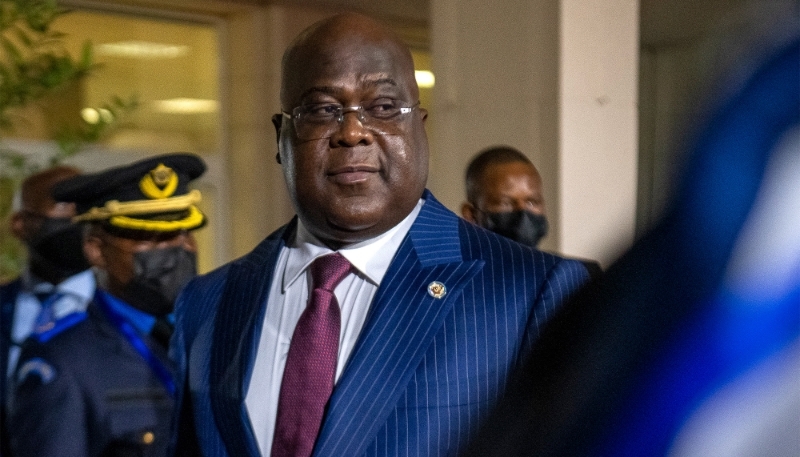 Le président congolais Félix Tshisekedi, à Kinshasa, le 20 février 2022.