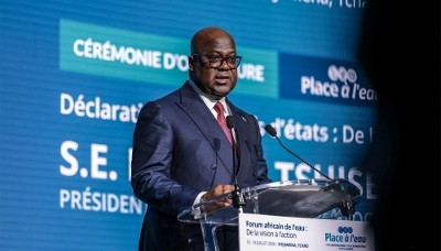 Le président congolais Félix Tshisekedi à N'Djamena, le 16 juillet 2026.