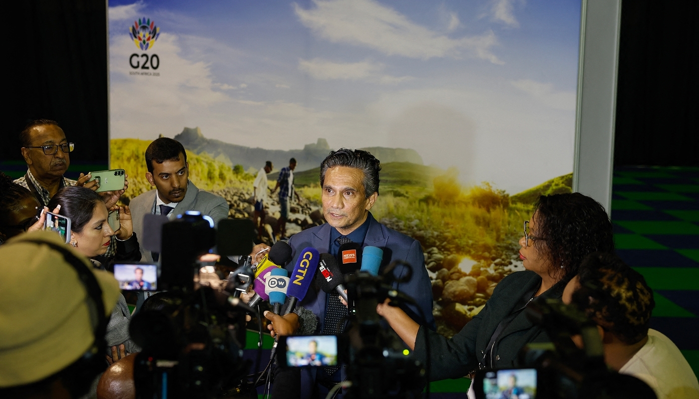 Le directeur général du département des relations internationales et de la coopération, Zane Dangor, à Johannesburg, en Afrique du Sud, le 20 février 2025.
