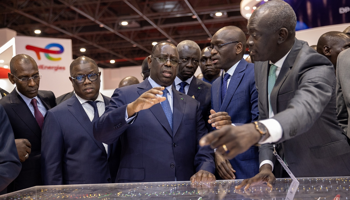 Macky Sall, en juillet 2023, lors du forum Investir au Sénégal à Dakar.
