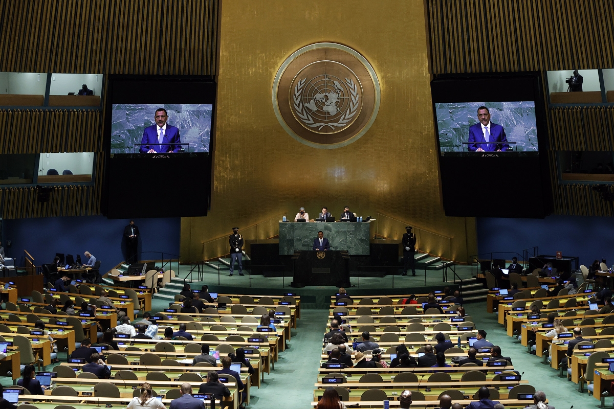 Mohamed Bazoum, lors de la précédente assemblée générale des Nations unies, en septembre 2022.