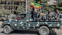 Patrouille de la Police fédérale éthiopienne, à Mekele, Éthiopie, le 9 octobre 2026.
