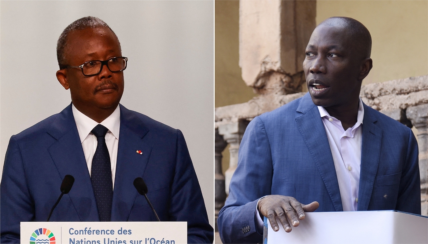 Le président guinéen, Umaro Sissoco Embaló, et l'ex-premier ministre Domingos Simões Pereira.