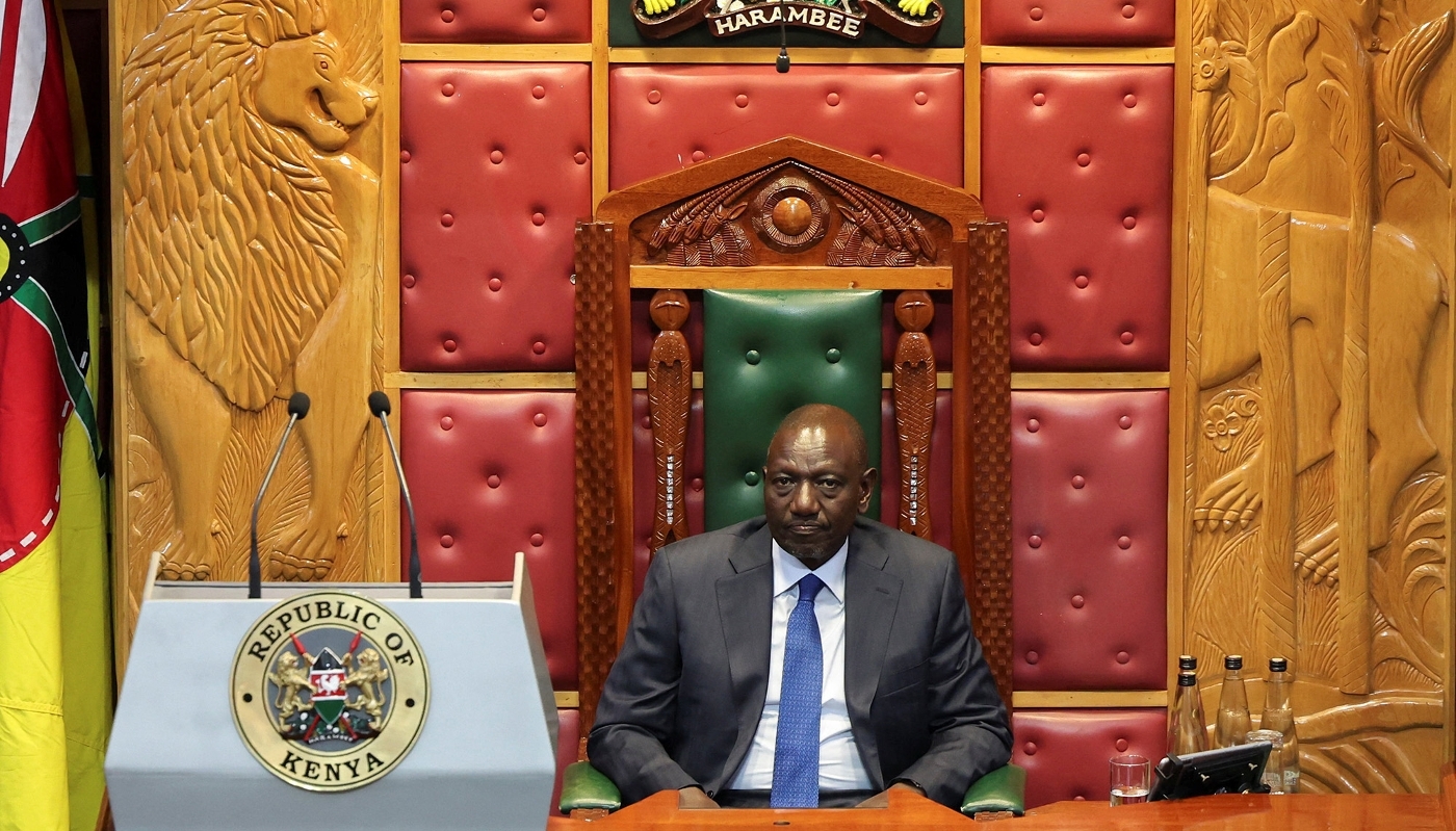 Le présidant kényan William Ruto à l'Assemblée nationale de Nairobi, en novembre 2025.