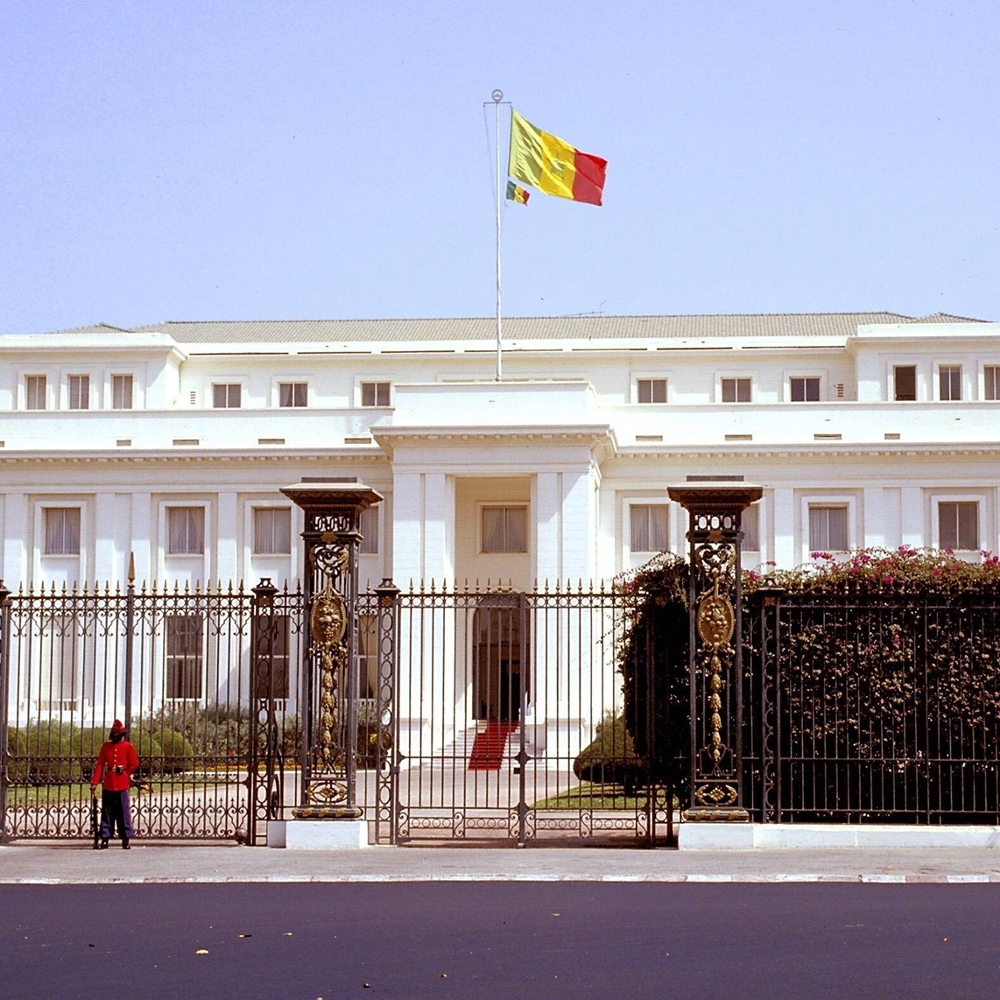 Le palais de la République, à Dakar, le 1er janvier 1997.