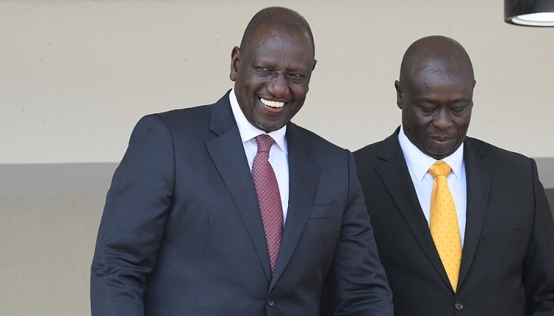 Le président kényan William Ruto (à g.) et le vice-président Rigathi Gachagua à Nairobi le 20 octobre 2022.