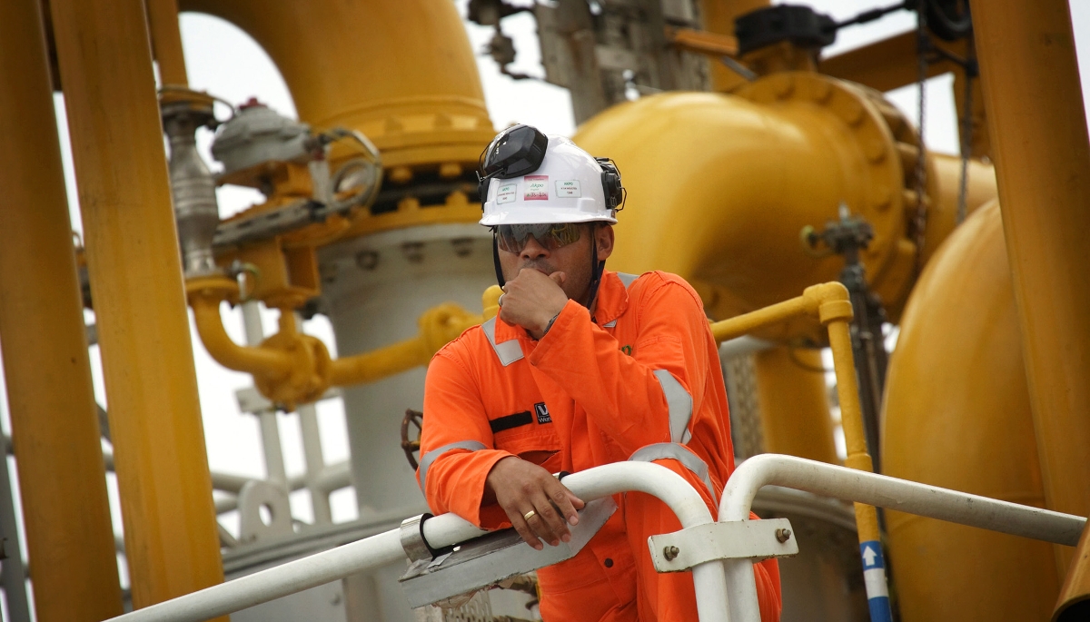 Sur le champ pétrolier TotalEnergies d'Akpo, au large de Port Harcourt, au Nigeria.
