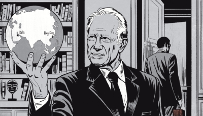 L'ancien premier ministre français Dominique de Villepin (2/3).