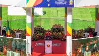 Le président congolais, Denis Sassou-Nguesso, à Brazzaville, le 17 avril 2026.