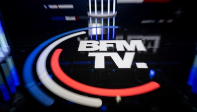 Vue des studios de BFM TV, à Paris. 