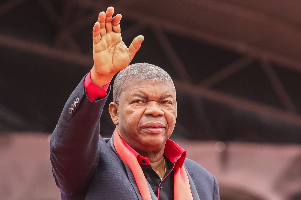 Le président João Lourenço lors d'un meeting politique à Luanda, le 20 août 2022.
