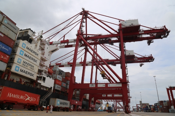 Un quai du port autonome de Pointe-Noire, au Congo, en décembre 2019.