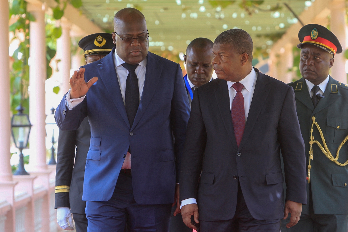 Le président de la RDC, Félix Tshisekedi, et le président de l'Angola, João Lourenço, le 5 février 2019.