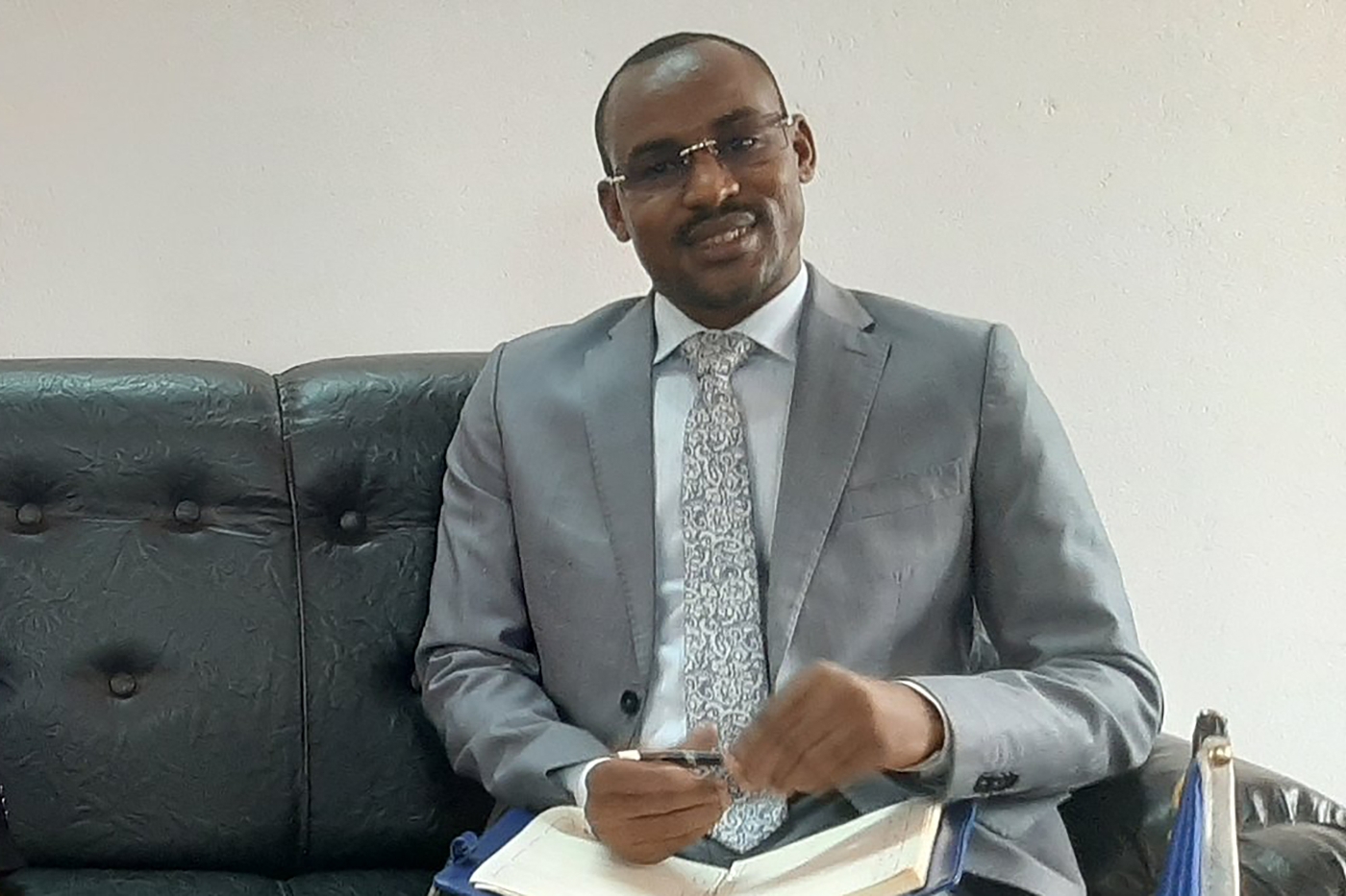 Le ministre de l'élevage centrafricain Hassan Bouba en février 2021.
