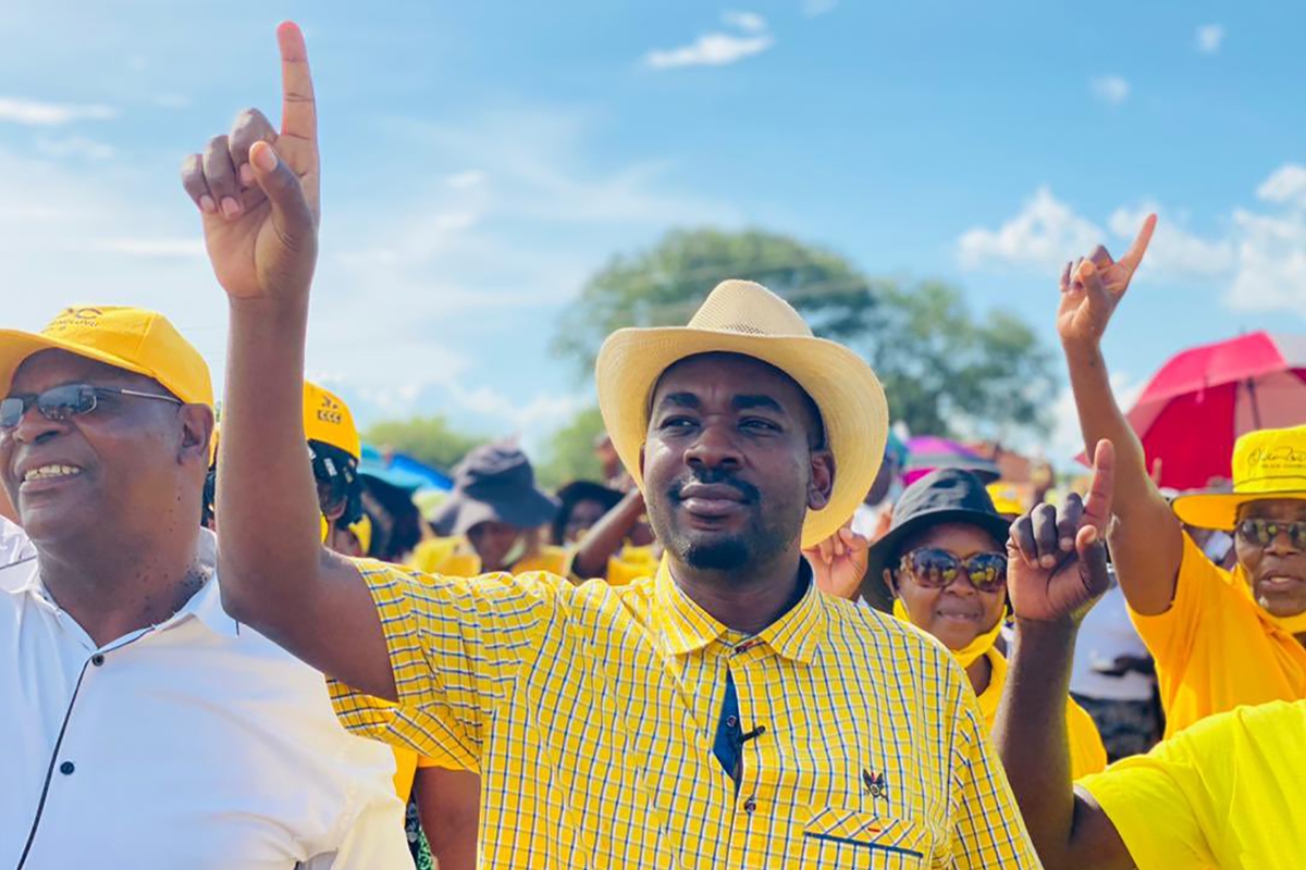 Nelson Chamisa, leader du parti d'opposition Citizens Coalition for Change (CCC).