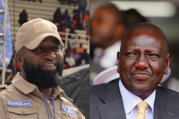 L'ex-gouverneur de Mombasa Ali Hassan Joho et le président kenyan William Ruto.