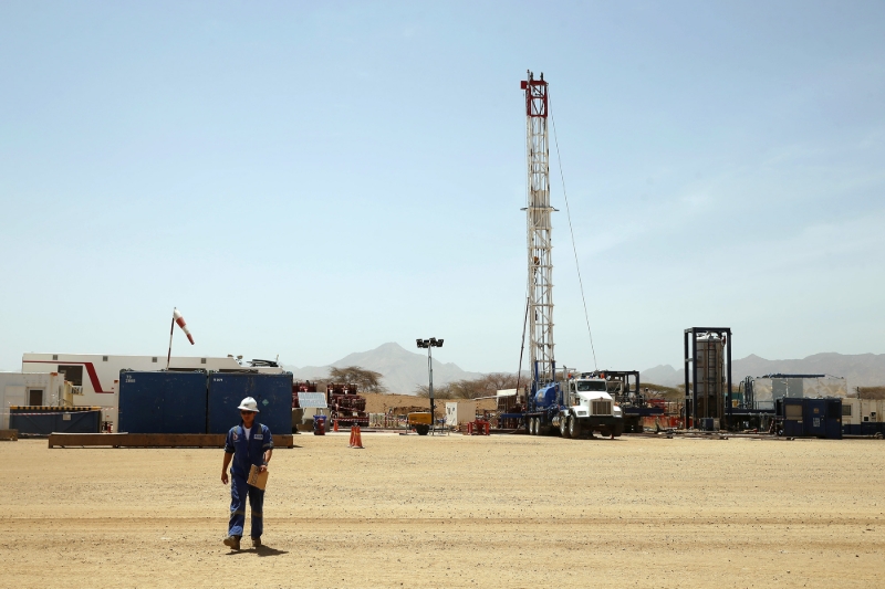 L'un des sites d'exploration de Tullow Oil au Kenya.
