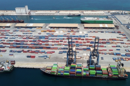 Le port à conteneurs de Misrata, en Libye.