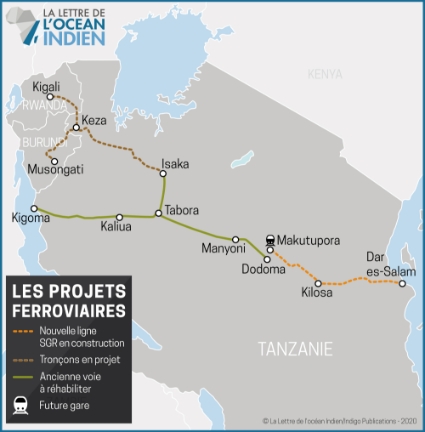 Les projets ferroviaires transfrontaliers entre la Tanzanie, le Rwanda et le Burundi.