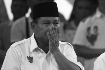 Prabowo Subianto à Jakarta durant la campagne présidentielle de 2019.