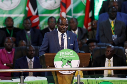 Wafula Chebukati, le président de l'IEBC, a annoncé les résultats de l'élection présidentielle le 15 août.