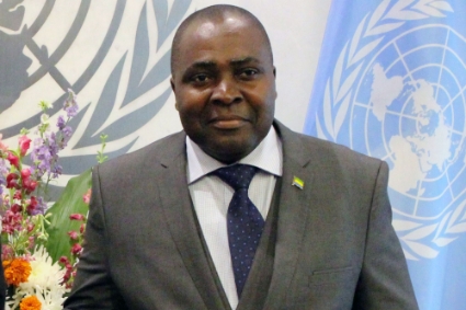 Le Représentant permanent du Gabon auprès des Nations unies, Michel Xavier Biang.