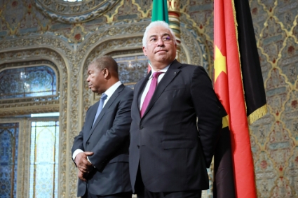 Le premier ministre portugais Antonio Costa (à droite), avec le président angolais João Lourenço, en 2018.