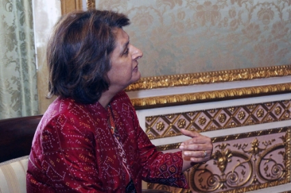 Nimisha Madhvani lorsqu'elle était ambassadrice en Espagne.