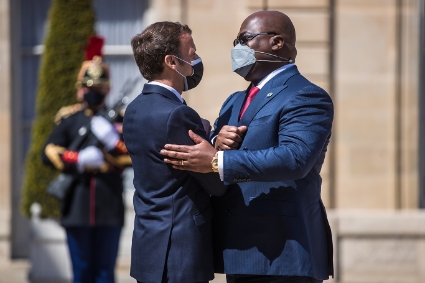 Emmanuel Macron et le président de la RDC Félix Tshisekedi.