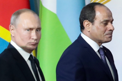 Vladimir Poutine et Abdelfattah al-Sissi lors du Sommet Russie-Afrique de 2019.