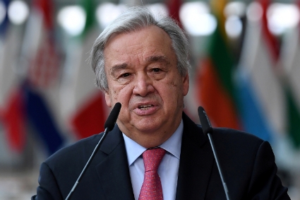 Le secrétaire général des Nations unies Nations Antonio Guterres.