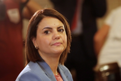 La ministre libyenne des affaires étrangères Najla al-Mangoush.