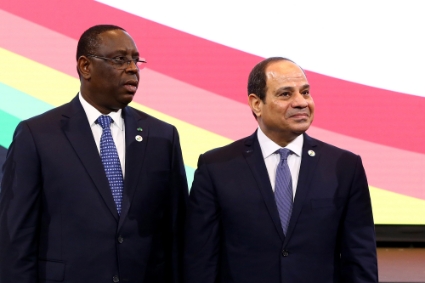 Le président sénégalais Macky Sall aux côtés du président égyptien Abdel-Fattah al-Sissi.