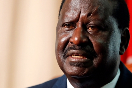 Le candidat à l'élection présidentielle kenyane Raila Odinga.