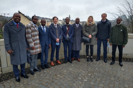 La délégation du Kigali International Finance Centre (KIFC) en visite au Luxembourg les 16 et 17 novembre 2021, ici avec les représentants de la Financial Intelligence Unit luxembourgeoise.