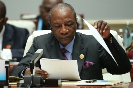 Le président guinéen déchu Alpha Condé, en 2017.