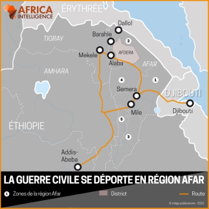 La guerre civile se déporte en région Afar.