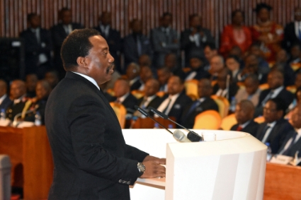 L'ancien président congolais Joseph Kabila, ici à Kinshasa en 2017.