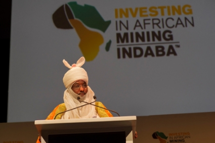 Muhammadu Sanusi II, lors de la conférence Mining Indaba, le 8 février 2016, dans la ville du Cap en Afrique du Sud.