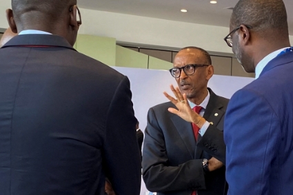 Le président rwandais Paul Kagame, à Kigali, le 23 juin 2022.